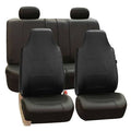 Black PU Leather Full Set Car Seat Covers X21406