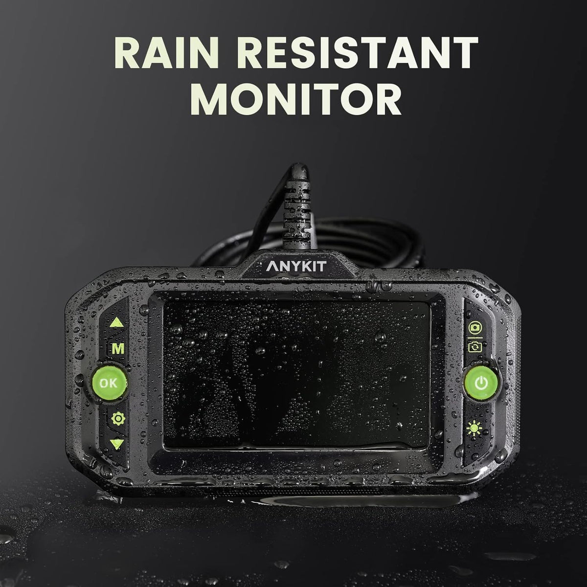 1080P HD Borescope Inspection Camera with 6 LED Lights and 16.4ft Semi-Rigid Gooseneck I6043