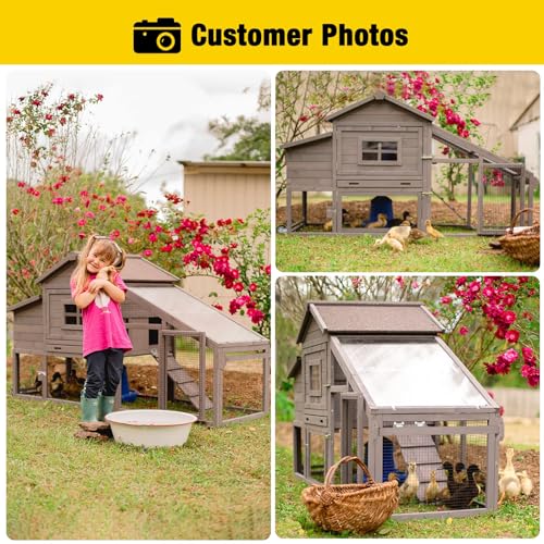 Large Mobile Chicken Coop with Wheels U34209