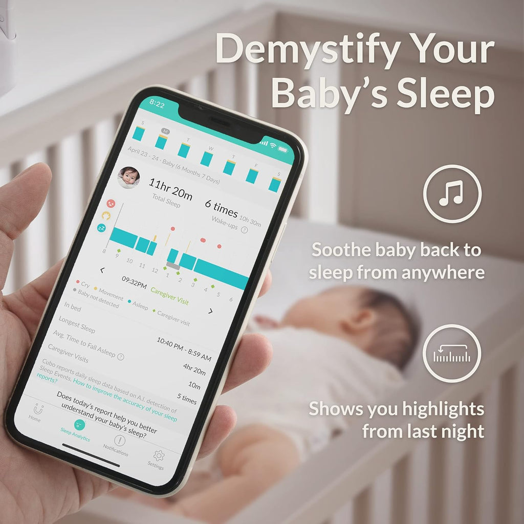 Smart Baby Monitor with Wall Mount, 1080p HD Night Vision Camera, 2-Way Audio U32297