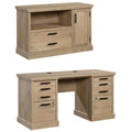 2-Piece Credenza Desk & Filing Cabinet Set B238