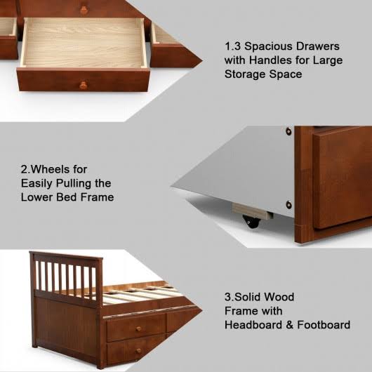 Twin Captain's Bunk Bed L26046