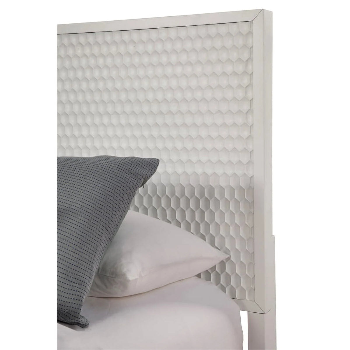 White Full Panel Bed & Bedroom Vanity 2-Piece Set I745309