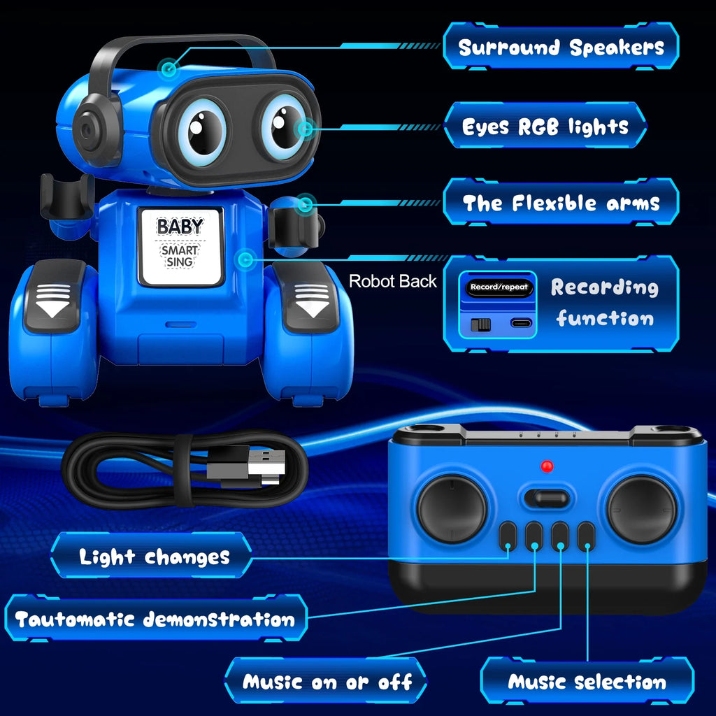 Remote Control Robot Toys with Dance Moves and Music L138543