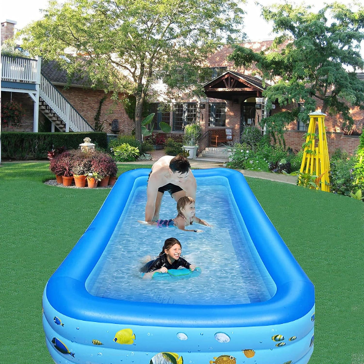 Inflatable Pool 9.83 x 6 x 1.83 ft Rectangular Thickened H237545