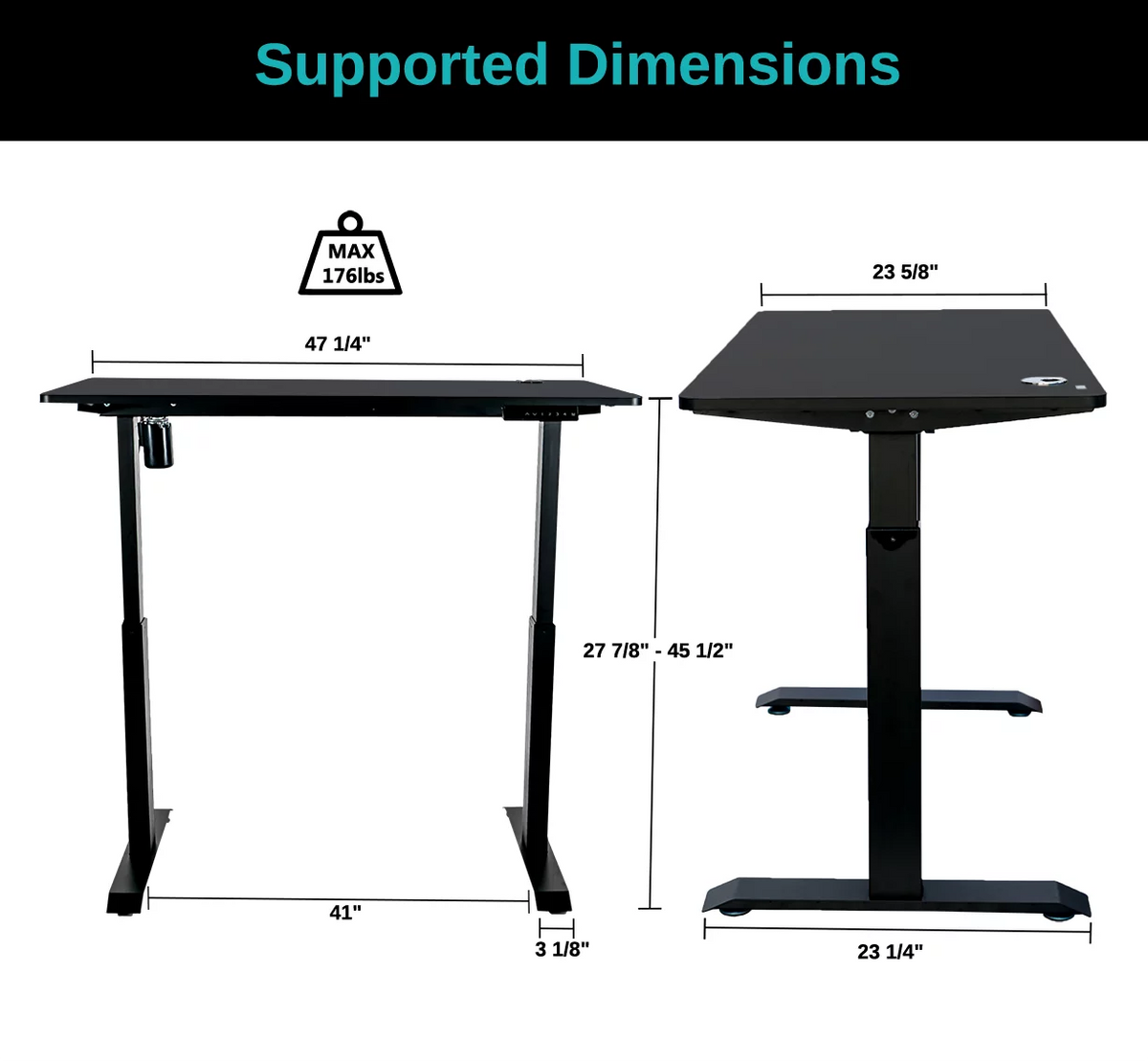 Electric Height Adjustable Desk Frame with Tabletop H530275