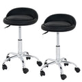 Set of Two Swivel Salon Stool Chair, Black I33959