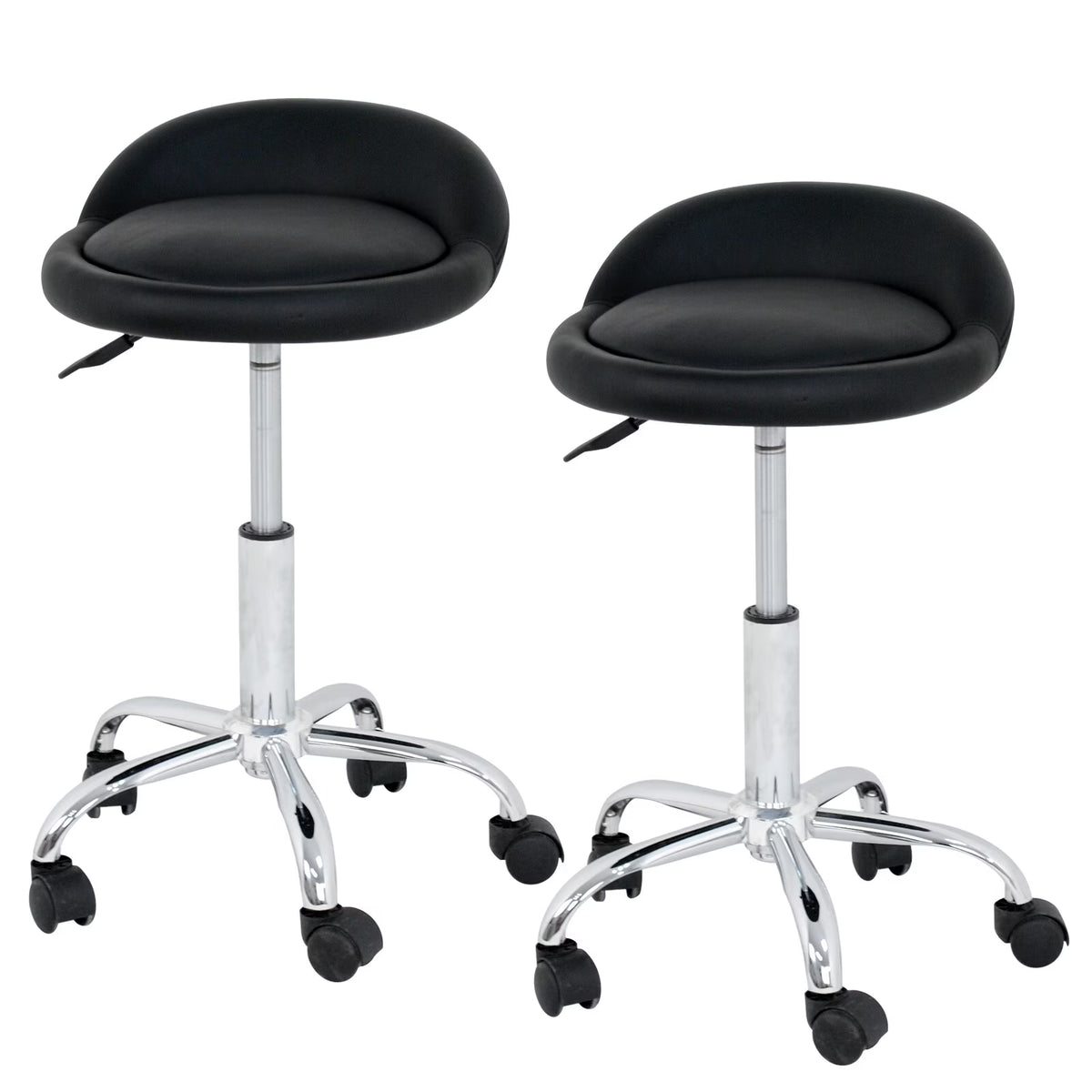 Set of Two Swivel Salon Stool Chair, Black I33959