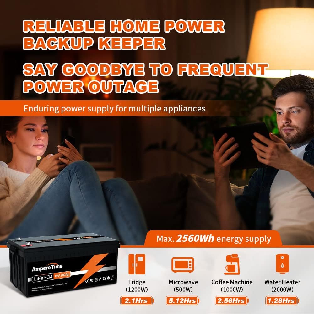 12V 300Ah LiFePO4 Battery with 14.6V 20A Lithium Battery Charger Q60599