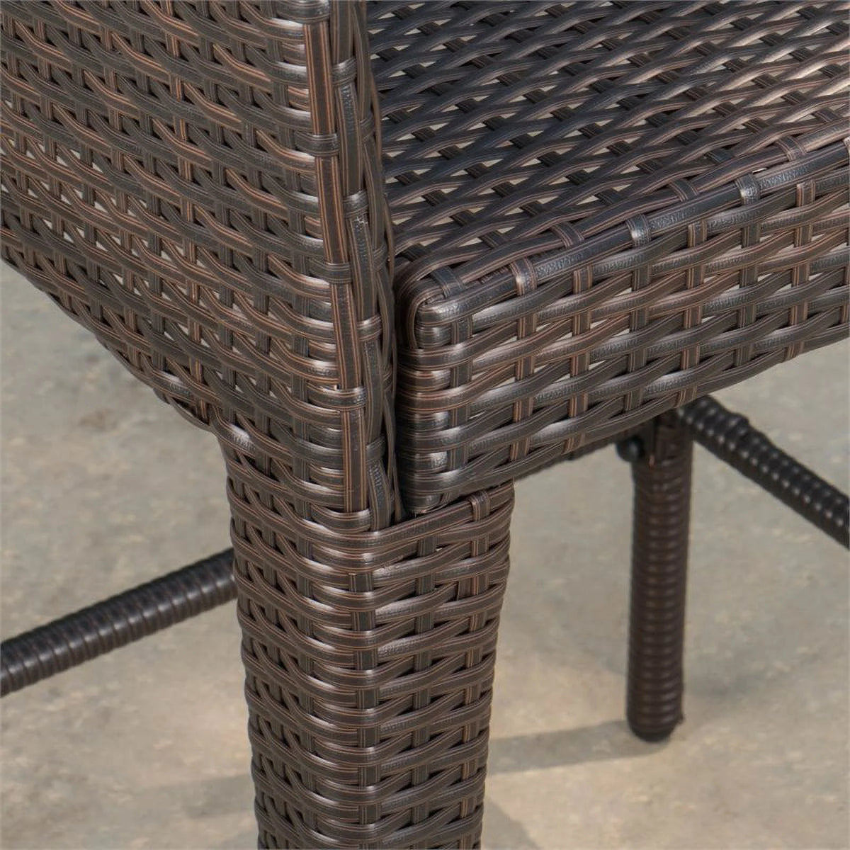 Multi Brown Wicker Barstool Set of 2 L982436