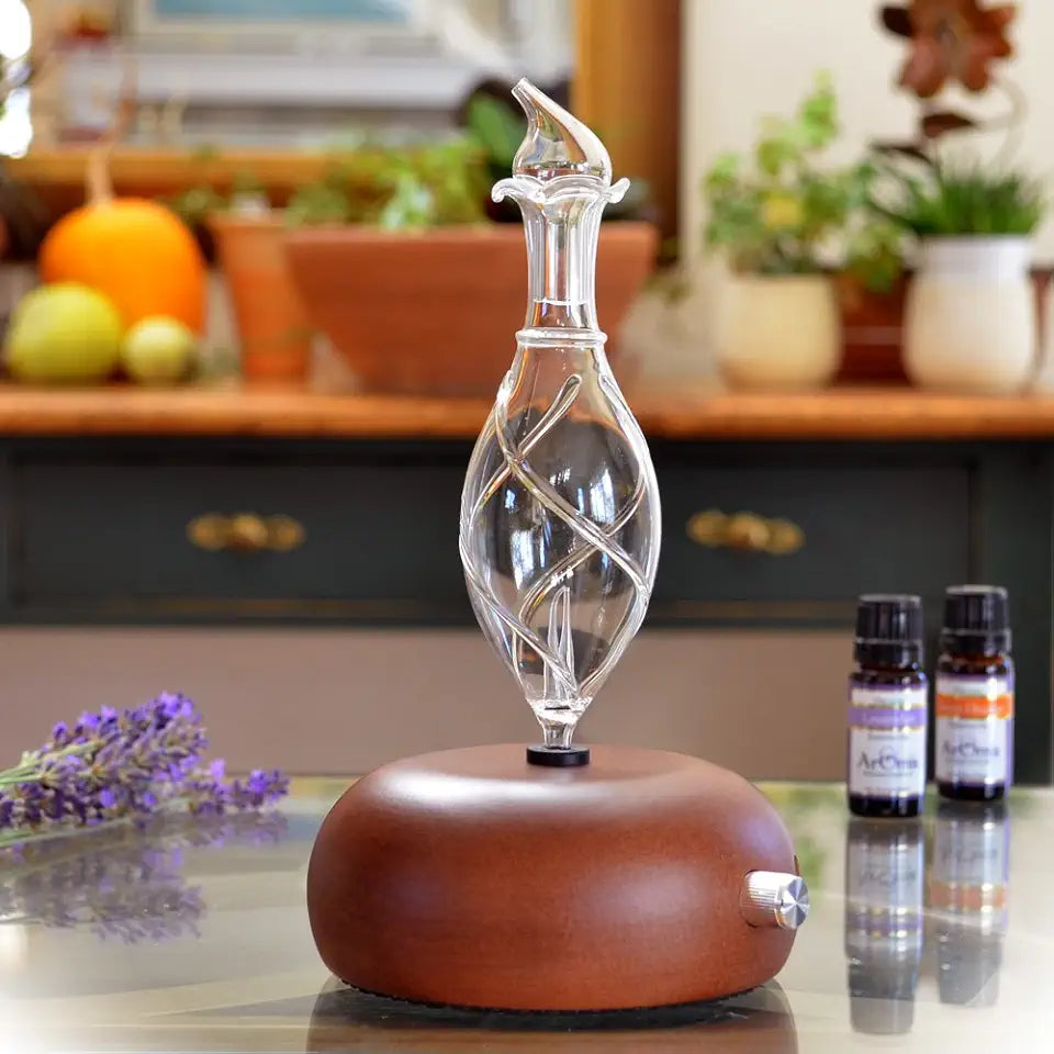 Wood & Glass Essential Oil Nebulizer A372