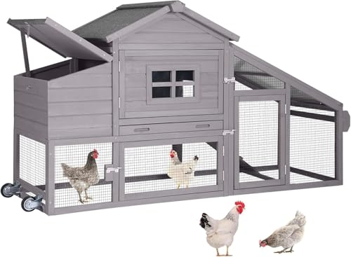 Large Mobile Chicken Coop with Wheels U34209