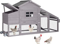 Large Mobile Chicken Coop with Wheels U34209