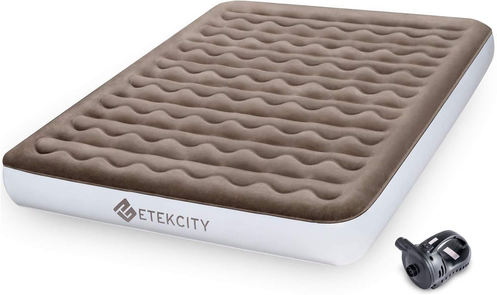 Queen Inflatable Camping Air Mattress with Rechargeable Pump J20333