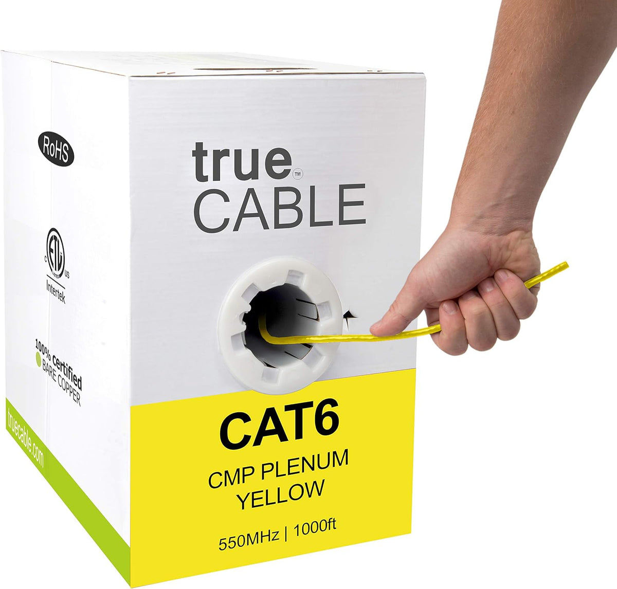 Gray 1000ft Cat6 Plenum Bare Copper Ethernet Cable A28323
