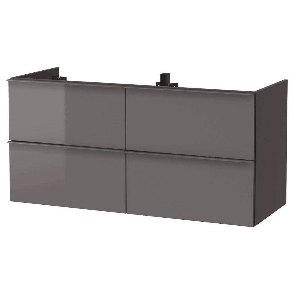 High Gloss Gray Sink Cabinet with 4 Drawers J777637