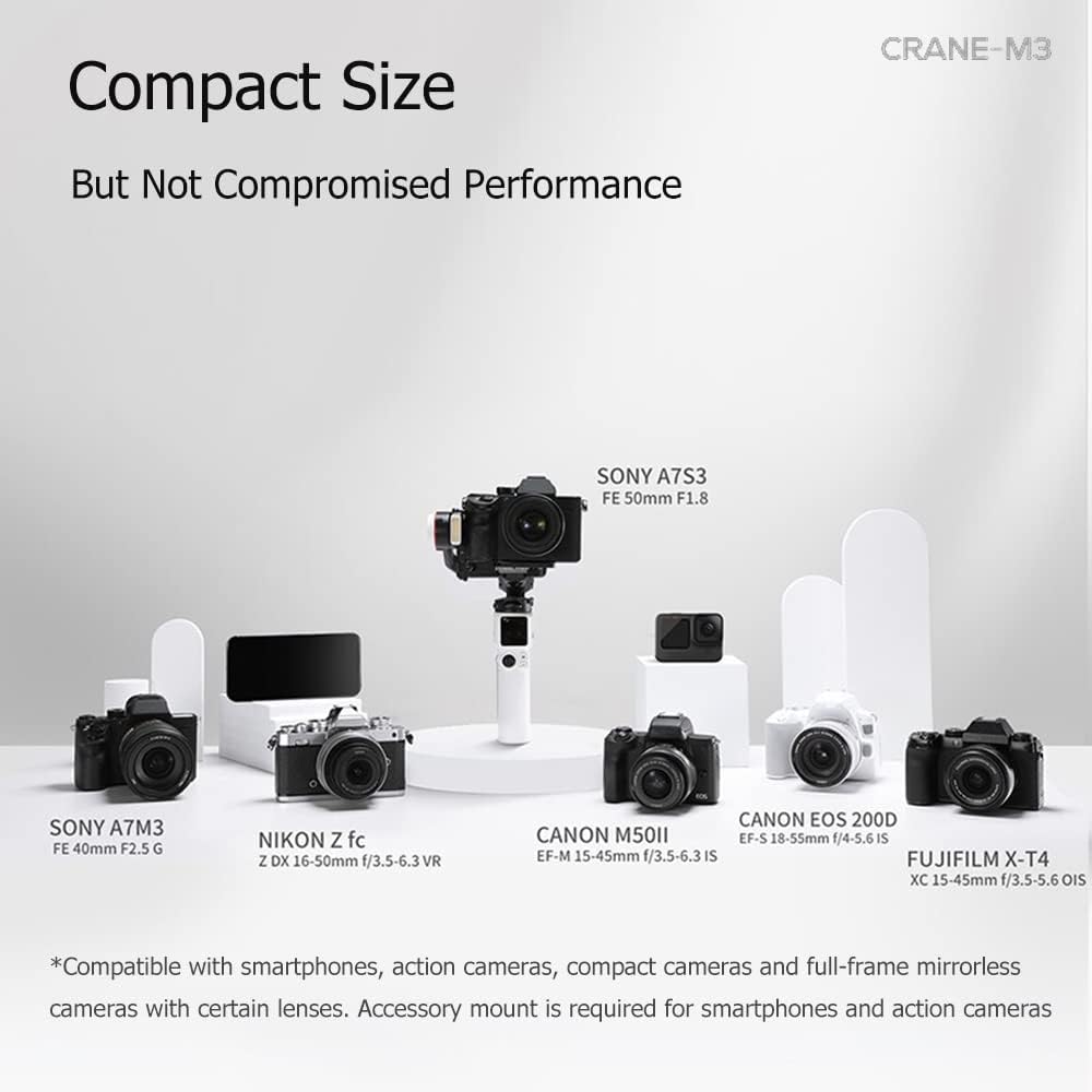 Handheld 3-Axis Gimbal Stabilizer with Tripod Phone Clip U349332
