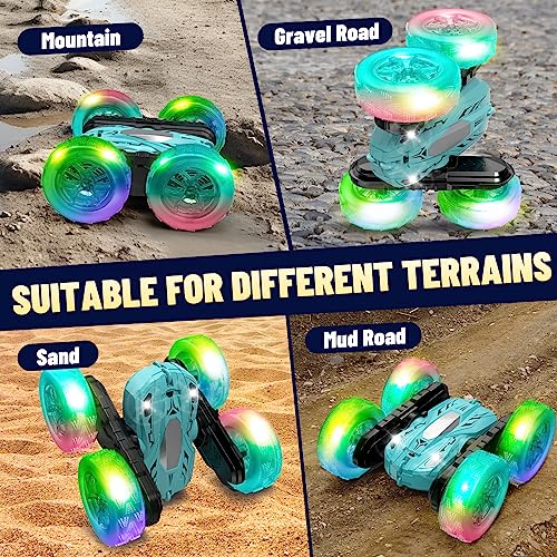 Yellow 360° Rotating 2.4Ghz Double-Sided Driving Stunt Car W830