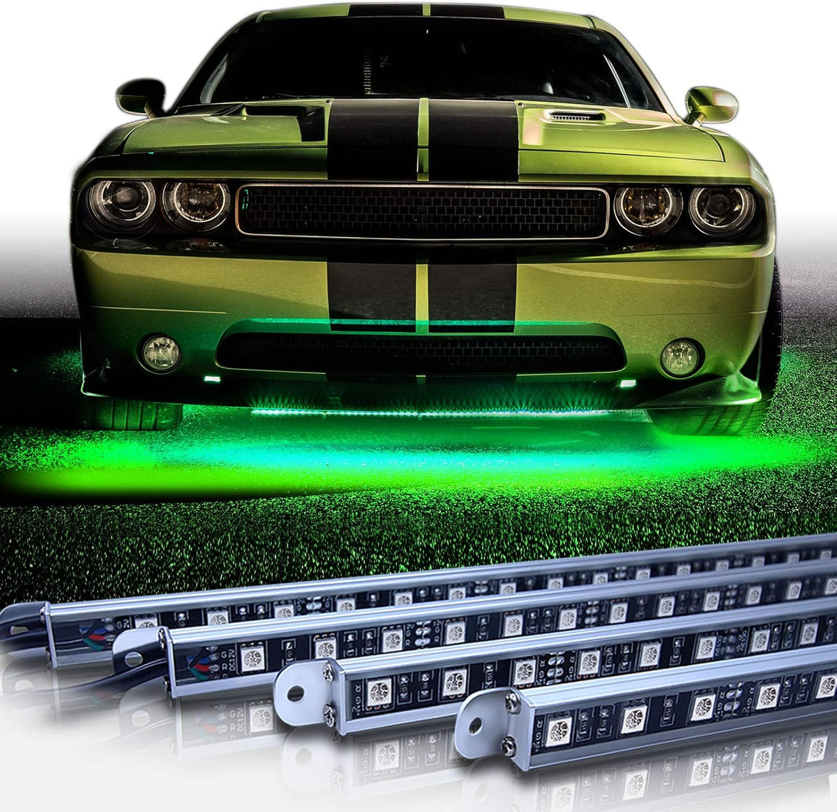 Aluminum Underglow LED Lighting Kit with Wireless Remote, 4pc G41618