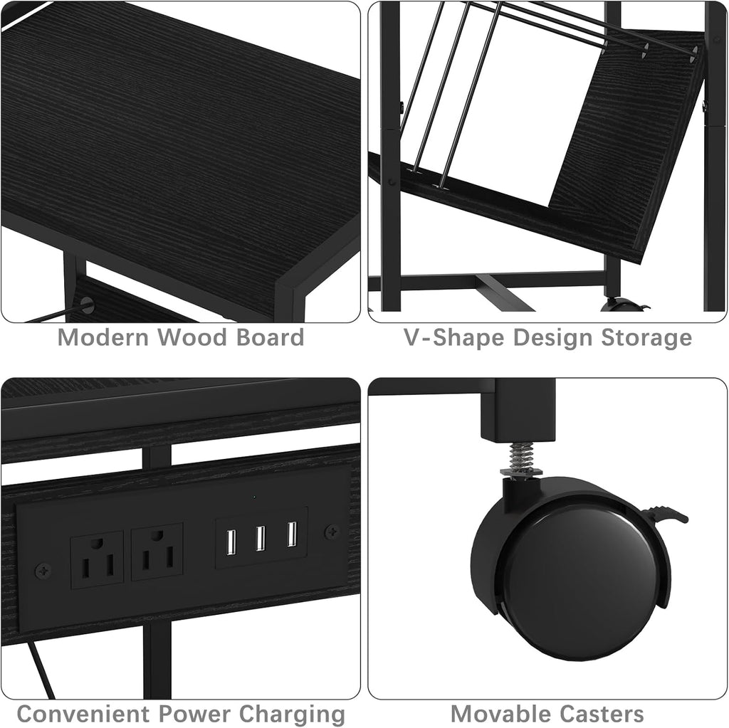 Black Record Player Table L373248
