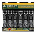 Camo Ratchet Tie-Downs 6 Pk X929