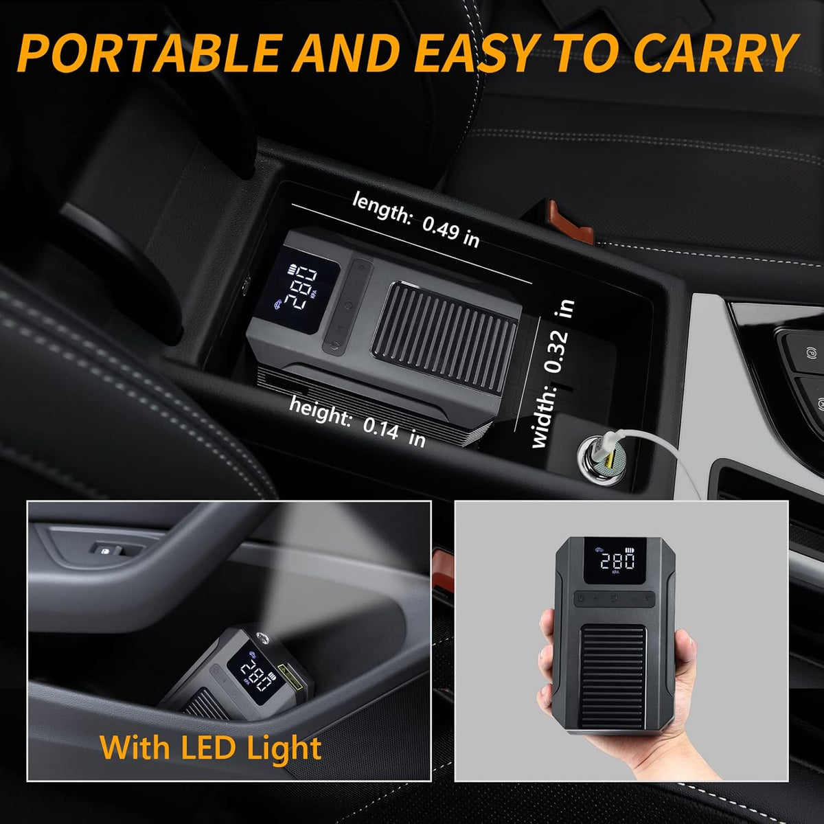 Portable Cordless Tire Inflator Air Compressor 120psi V7110