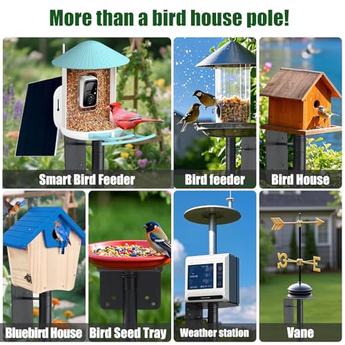 103" Extra Tall Bird Feeder Pole with Anti-Tip Stakes V9564