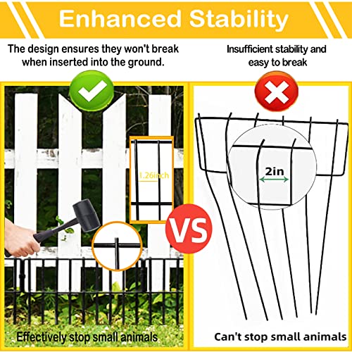 26 PCS 12In x 28Ft Rustproof Metal Wire Garden Fence L1734