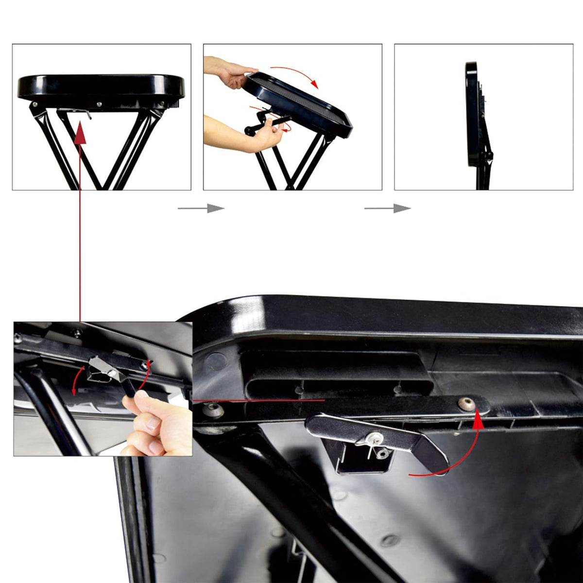 Salon Tray Metal Rolling Folding Cart S4548