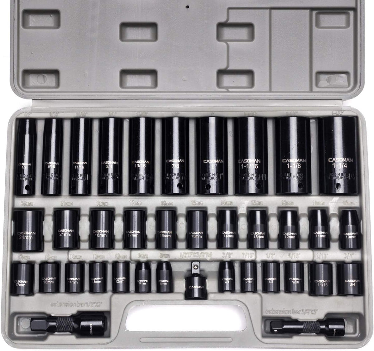 3/8 and 1/2" Drive 38-Piece Impact Socket Set B952252