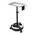 Adjustable Height Aluminum Salon Tray Cart with Accessory Caddy B137