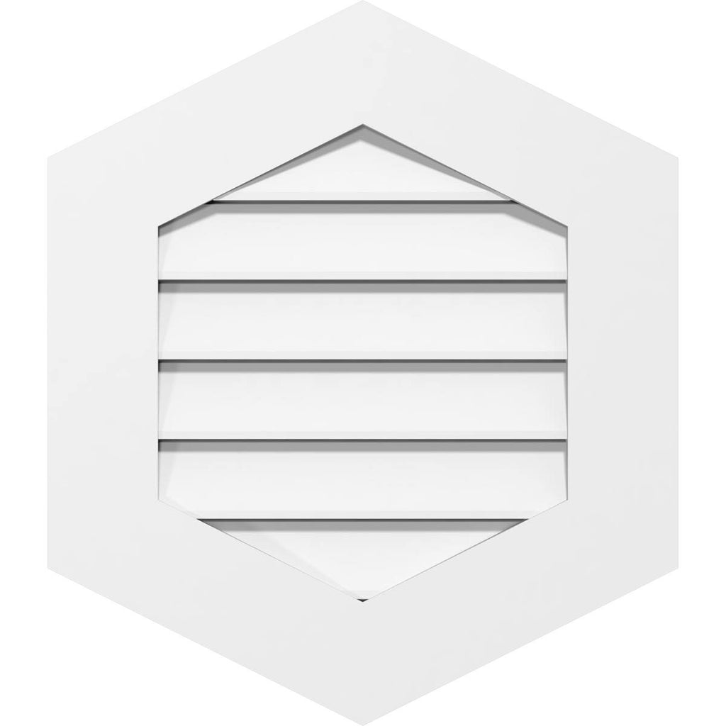 Vertical Peaked Surface Mount PVC Gable Vent J51884