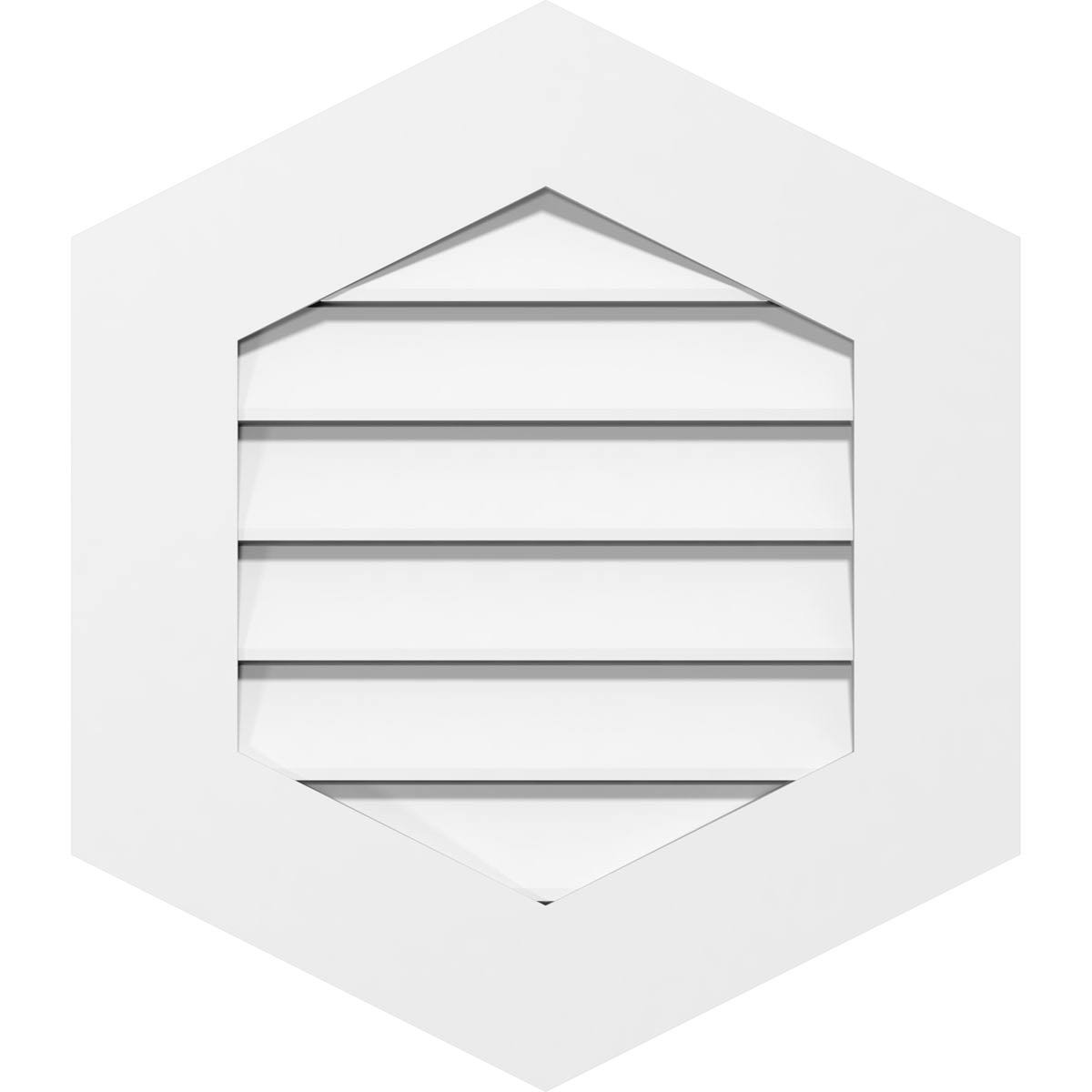 Vertical Peaked Surface Mount PVC Gable Vent J51884