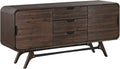 Brown 65 Inch Serving Cabinet with 3 Drawers O653