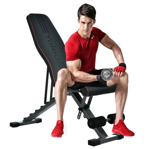 Adjustable Weight Bench, Foldable Folding Bench 330 lbs Capacity, Decline Incline Flat V627