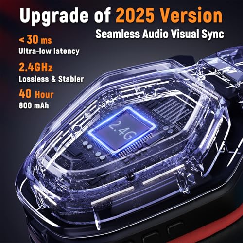 2.4GHz Wireless Gaming Headset with Flip Microphone B258413