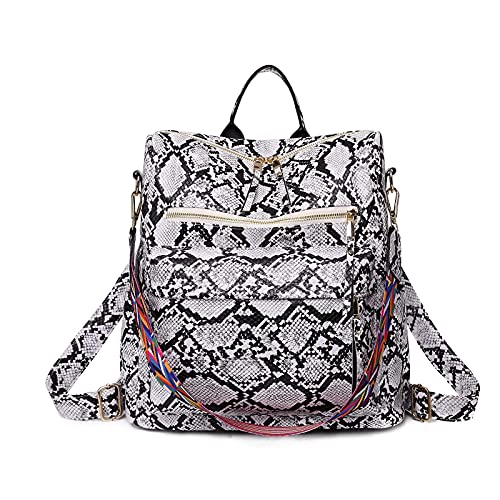 Grey Snake Print Backpack C2271