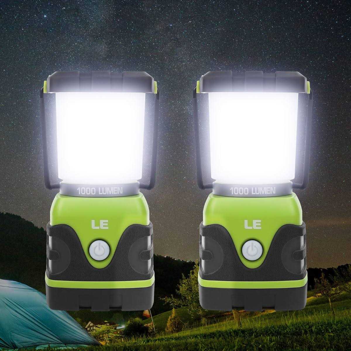 LED Camping Lantern Battery Powered 1000LM 4 Light Modes X14907
