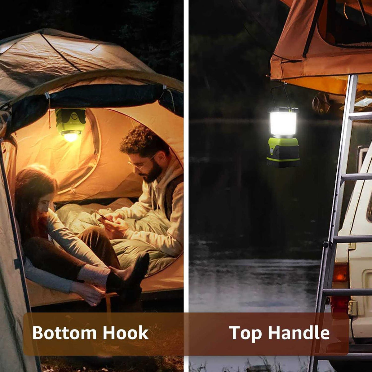 LED Camping Lantern Battery Powered 1000LM 4 Light Modes X14907