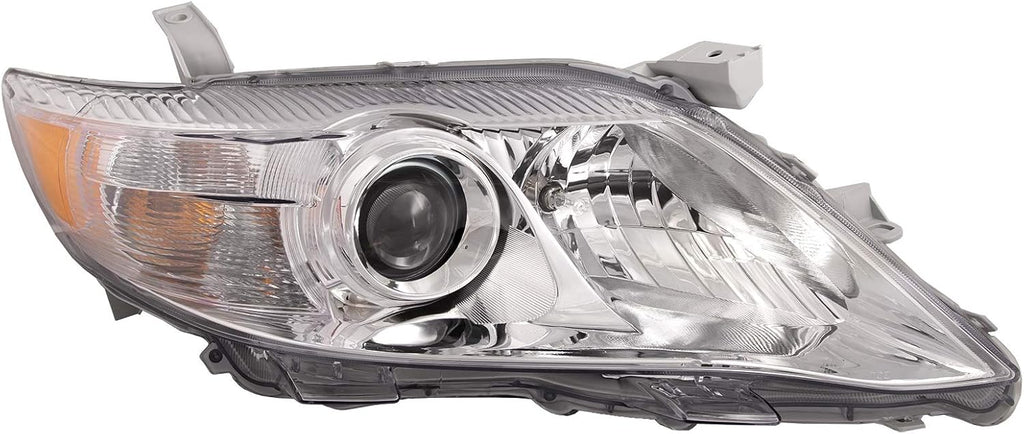 Chrome Housing Halogen Headlight Compatible with Toyota Camry 2010-2011 Right Passenger Side U529