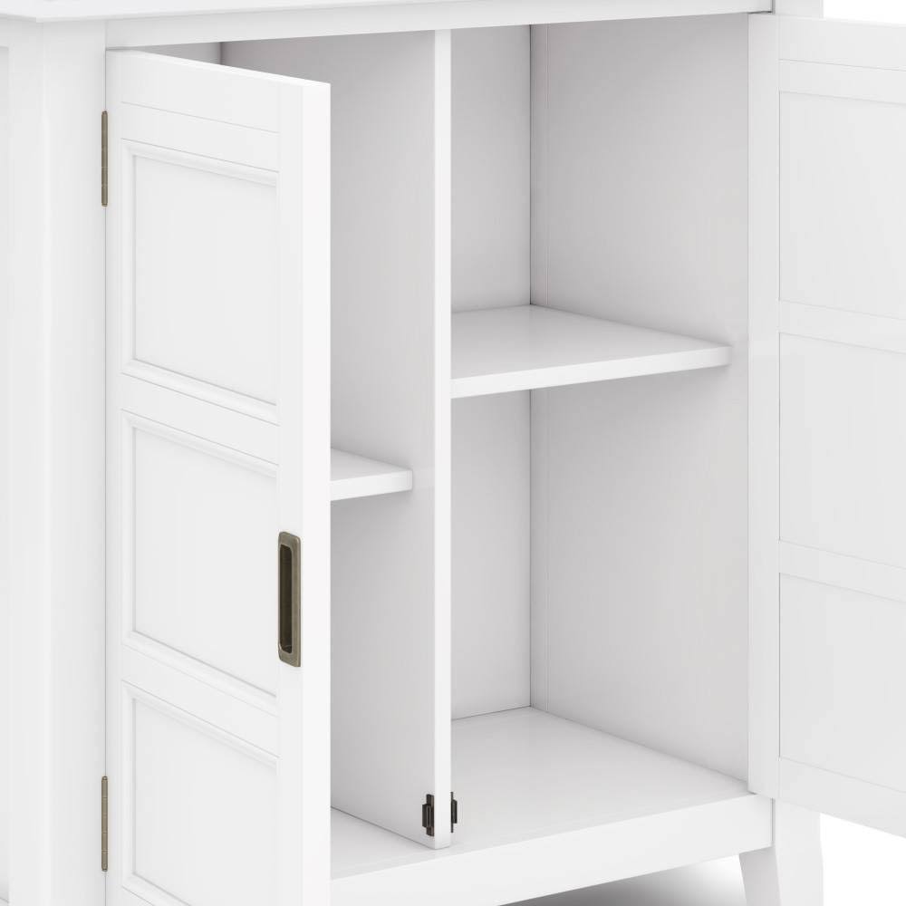 Espresso Brown Solid Wood 30 inch Wide Low Storage Cabinet T7825