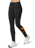Women's Fleece Lined High Waisted Water Resistant Thermal Warm Winter Leggings with Pockets G164053