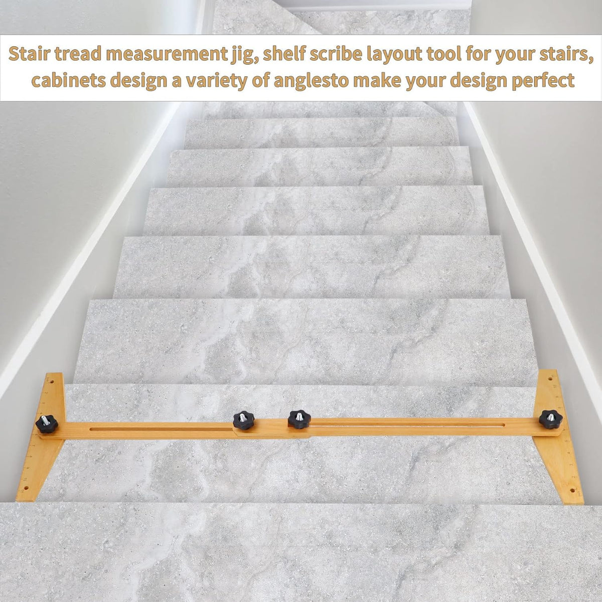 Adjustable Stair Tread Gauge Tool with Scale Pack of 2 Z7704