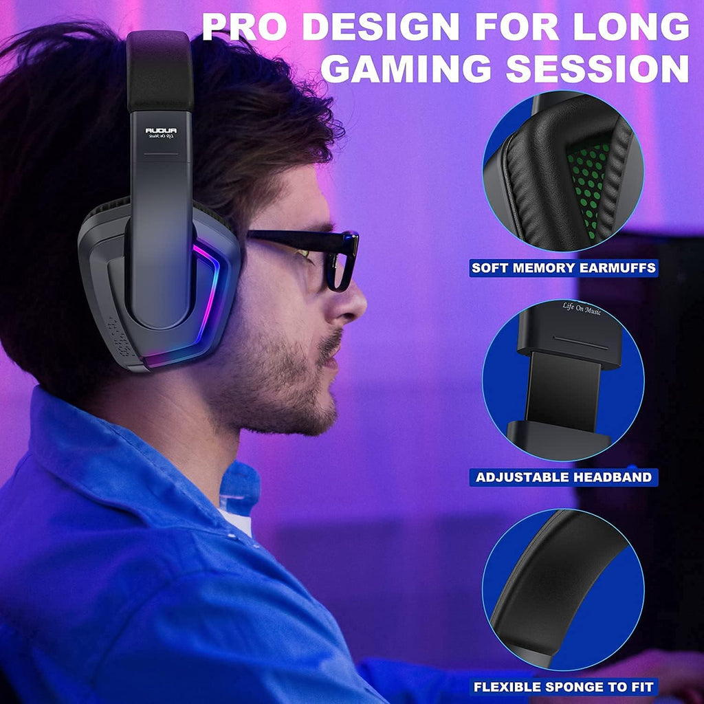 USB 7.1 Surround Sound Over Ear Wired Gaming Headset with Noise Cancelling Mic L2789