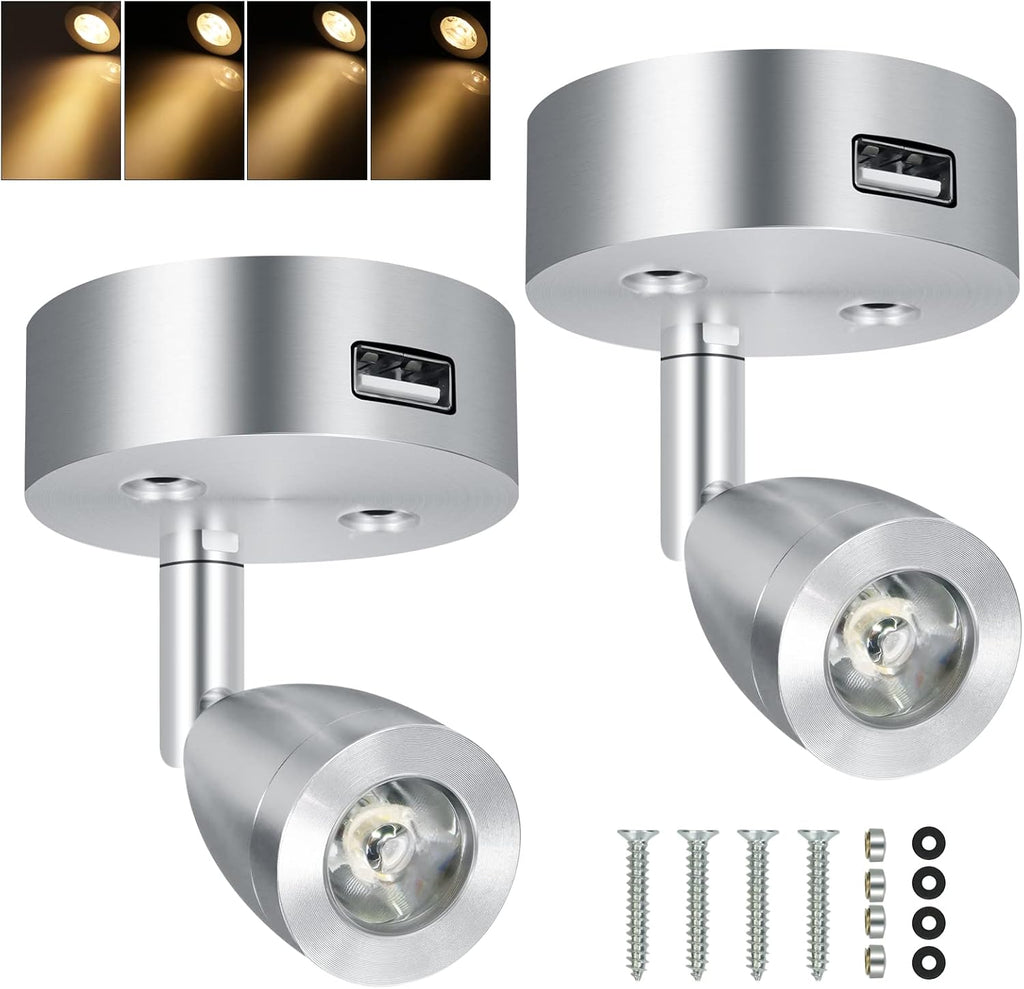 4PCS DC12-24V LED Reading Lamp with USB Port R5098