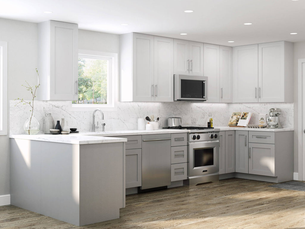 Vesper White Shaker Assembled Plywood 33 in. x 34.5 in. x 24 in. Sink Base Cabinet Z452