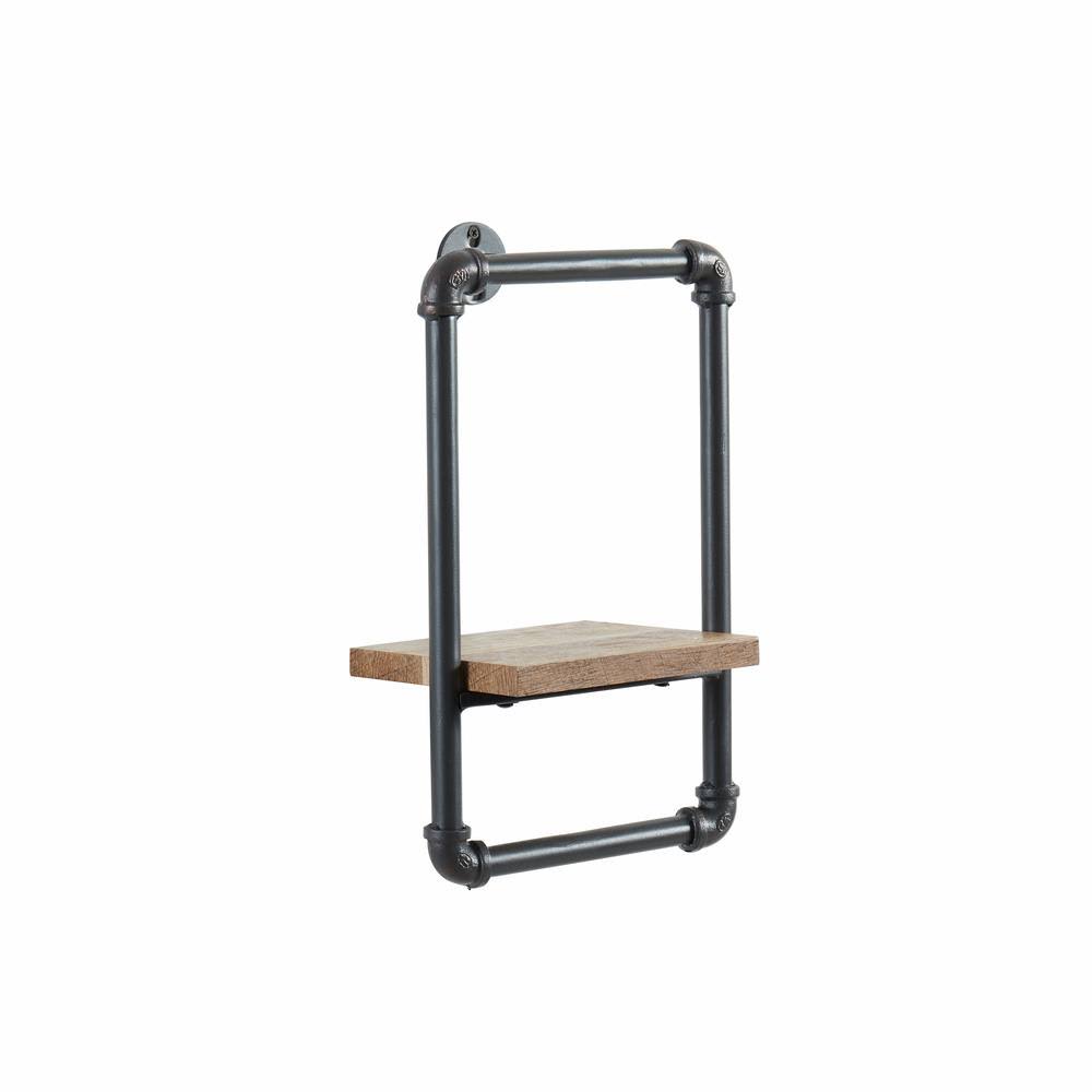 Sand Black Metal Floating Wall Shelf P50070