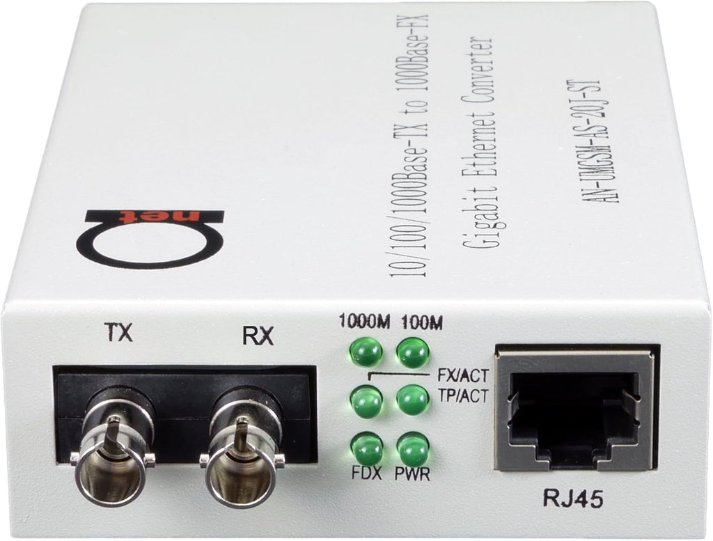 Gigabit Fiber Media Converter ST to UTP Cat5e Cat6 W539