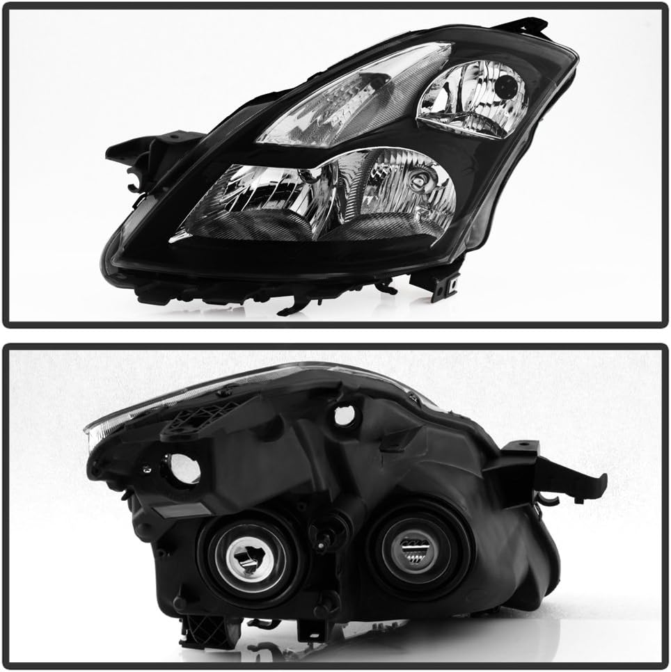 Black Halogen Headlights Driver + Passenger Side I27605
