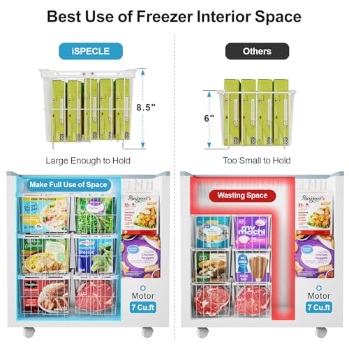 3 Pack Adjustable Black Freezer Organizer Bins W1670